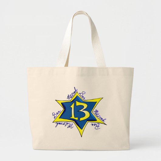 Bar MItzvah Grote Tote Bag (Voorkant)