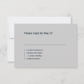 Bar Mitzvah Grunge Blau RSVP Kaart (Achterkant)