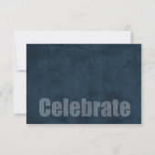 Bar Mitzvah Grunge Blue RSVP-kaart RSVP Kaartje (Voorkant)