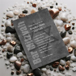 Bar Mitzvah Grunge Gray Kaart<br><div class="desc">Bar Mitzvah en Bat Mitzvah uitnodigingen die door Umua worden ontworpen. Gedrukt en verzonden door Zazzle of zijn partners.</div>