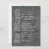 Bar Mitzvah Grunge Gray Kaart (Voorkant)