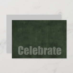 Bar Mitzvah Grunge Green RSVP-kaart Kaart