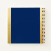 Bar Mitzvah Guest Handtekening Book Blue en Gold Notitieboek (Achterkant)