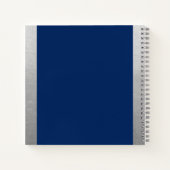 Bar Mitzvah Guest Signature Book Silver and Blue Notitieboek (Achterkant)