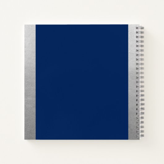 Bar Mitzvah Guest Signature Book Silver and Blue Notitieboek (Achterkant)