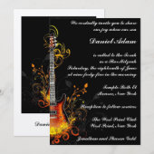 Bar Mitzvah Guitar Invitation Kaart (Voorkant / Achterkant)
