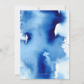 BAR MITZVAH hand-briefings blauw waterverf hebrew Kaart (Achterkant)