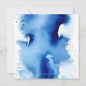 BAR MITZVAH hebrew hand met letters blauwe waterve Kaart (Achterkant)