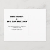 Bar Mitzvah Hero Save the Date Briefkaart (Achterkant)