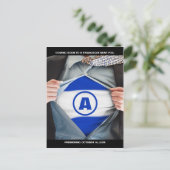 Bar Mitzvah Hero Save the Date Briefkaart (Staand voorkant)