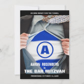 Bar Mitzvah Hero Uitnodiging (Voorkant)