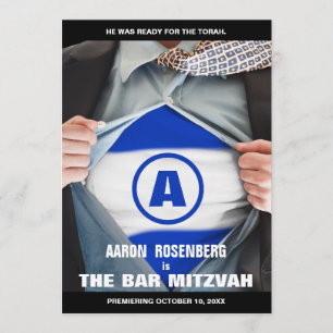Bar Mitzvah Hero Uitnodiging