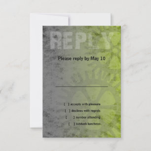 Bar Mitzvah Industrial Grunge RSVP Kaartje