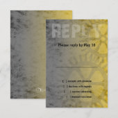 Bar Mitzvah Industriële Grunge RSVP Kaartje (Voorkant / Achterkant)