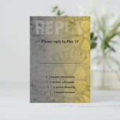 Bar Mitzvah Industriële Grunge RSVP Kaartje (Staand voorkant)