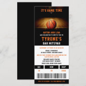 Bar Mitzvah Invitaties | Basketball Ticket (Voorkant / Achterkant)