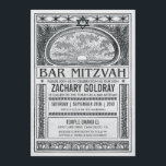 Bar Mitzvah Invitaties  Mystical Kaart<br><div class="desc">Bar Mitzvah Invitaties  Mystical | Zwart-wit</div>