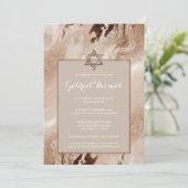 Bar Mitzvah Invitaties | Stijlvol goud Kaart (Staand voorkant)