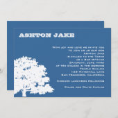 Bar Mitzvah Invitation Ashton Tree Hebreeuws Kaart (Voorkant / Achterkant)