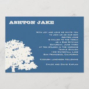 Bar Mitzvah Invitation Ashton Tree Hebreeuws Kaart