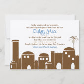 Bar Mitzvah Invitation Dylan Max Jerusalem Kaart (Voorkant)