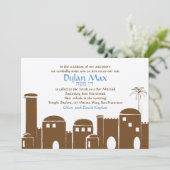 Bar Mitzvah Invitation Dylan Max Jerusalem Kaart (Staand voorkant)