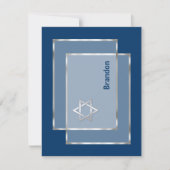 Bar Mitzvah Invitation Flat Hartelijk dank Bedankkaart (Voorkant)