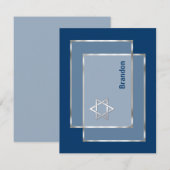 Bar Mitzvah Invitation Flat Hartelijk dank Bedankkaart (Voorkant / Achterkant)