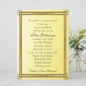 Bar Mitzvah Invitation Gold 2 Kaart (Staand voorkant)