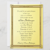 Bar Mitzvah Invitation Gold 2 Kaart (Voorkant)