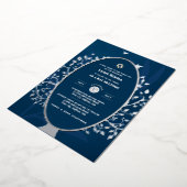 Bar Mitzvah Invitation REAL FOLIE Tree of Life Gol Folie Uitnodiging (Gedraaid)