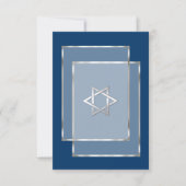 Bar Mitzvah Invitation Response Card Any Color RSVP Kaartje (Voorkant)