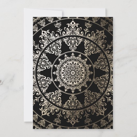 Bar Mitzvah Invitations Gold Foil Kaart (Achterkant)