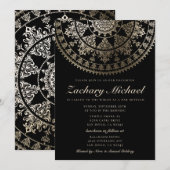 Bar Mitzvah Invitations Gold Foil Kaart (Voorkant / Achterkant)