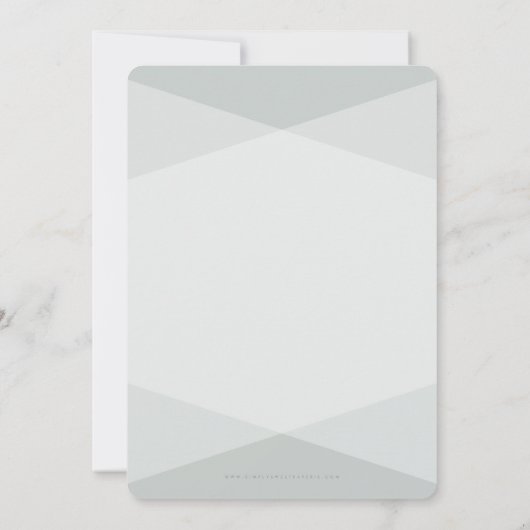 BAR MITZVAH INVITE coole moderne turquoise blauw g Kaart (Achterkant)