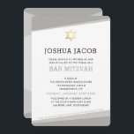 BAR MITZVAH INVITE eenvoudige moderne koele grijs Kaart<br><div class="desc">door kat massard >> www.simplysweetPAPERIE.com <<< Een eenvoudig, maar stijlvol ontwerp voor de BAT MITZVAH-viering van uw zoon. Wow je vrienden en familie met dit kleine nummer; D Setup als een sjabloon is het eenvoudig voor u om uw eigen gegevens toe te voegen, uw foto toe te voegen of op...</div>