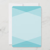 BAR MITZVAH INVITE eenvoudige moderne turquoise bl Kaart (Achterkant)
