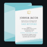 BAR MITZVAH INVITE eenvoudige moderne turquoise bl Kaart<br><div class="desc">door kat massard >>> www.simplysweetPAPERIE.com <<<< Een eenvoudig, maar stijlvol ontwerp voor de BAR MITZVAH-viering van uw zoon. kat@simplysweetPAPERIE.com Wow je vrienden en familie met dit kleine nummer ;D Instellen als een sjabloon het is eenvoudig voor u om uw eigen gegevens toe te voegen, voeg uw foto of druk op...</div>