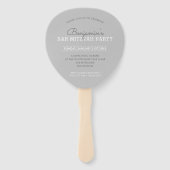 BAR MITZVAH INVITE FAN modern gouden ster grijs Handwaaier (Achterkant)