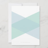 BAR MITZVAH INVITE handgeschreven marineblauwe mun Kaart (Achterkant)