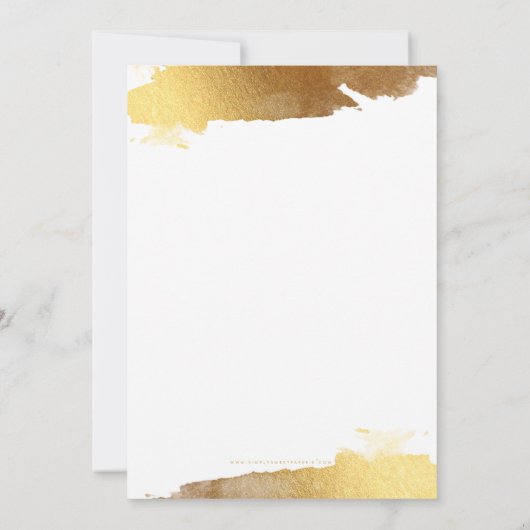 BAR MITZVAH INVITE modern verguld goud marine blau Kaart (Achterkant)