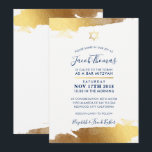 BAR MITZVAH INVITE modern verguld goud marine blau Kaart<br><div class="desc">door kat massard >> kat@simplysweetPAPERIE.com << - - - - - - - - - - - - - - - - - - - - - - - - - - - - - - - - - - - - - - - - - - - - -...</div>
