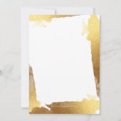 BAR MITZVAH INVITE moderne luxe vergulde gouden ra Kaart (Achterkant)