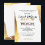 BAR MITZVAH INVITE moderne luxe vergulde gouden ra Kaart<br><div class="desc">door kat massard >>> kat@simplysweetPAPERIE.com <<<< Een super eenvoudig, maar stijlvol uitnodigingsontwerp voor de BAR MITZVAH van uw kind. Wow je vrienden en familie met dit kleine aantal ;D Setup als een sjabloon het is eenvoudig voor u om uw eigen gegevens toe te voegen, of druk op de knop aanpassen...</div>