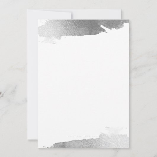 BAR MITZVAH INVITE moderne vergulde zilveren marin Kaart (Achterkant)