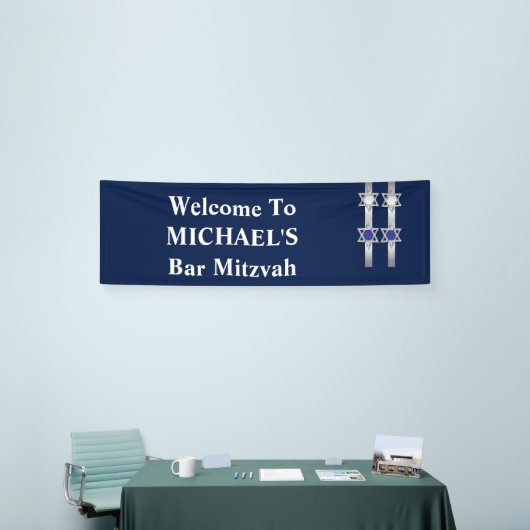 Bar mitzvah jongens verwelkomen bord spandoek (Beurs)