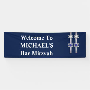 Bar mitzvah jongens verwelkomen bord spandoek