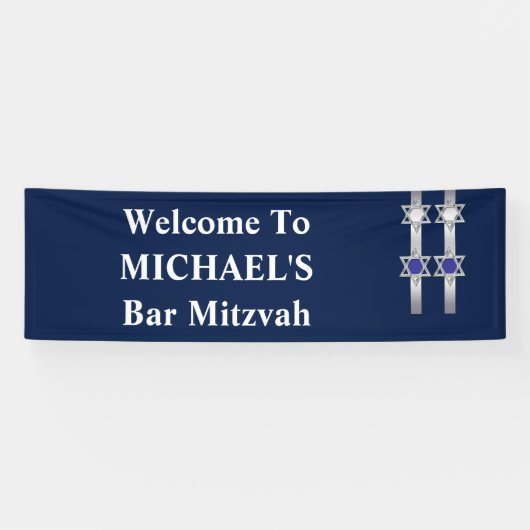 Bar mitzvah jongens verwelkomen bord spandoek (Horizontaal)