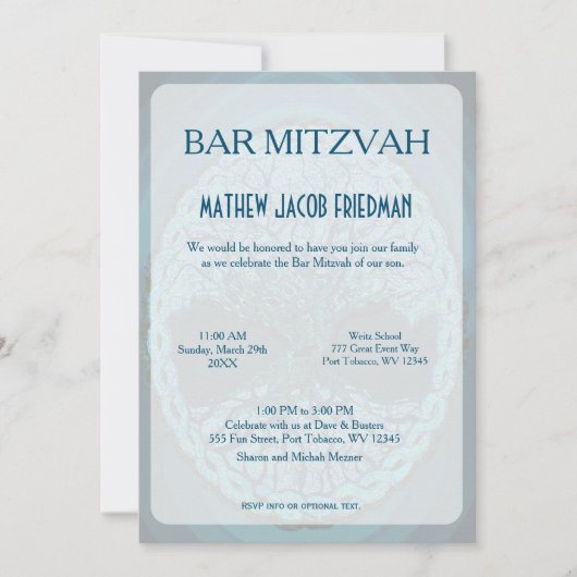 Bar Mitzvah Kaart (Voorkant)