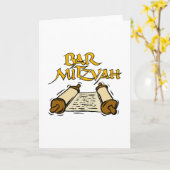 Bar Mitzvah Kaart (Gele Bloem)